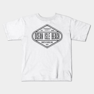 Ocean Isle Beach, NC Summertime Weathered Sign Kids T-Shirt